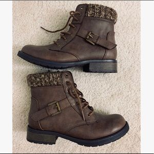 Steve Madden Brown Combat Boots Size 6